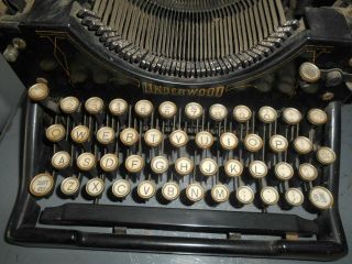 Antique 1920 ' s Underwood Standard Typewriter No.  5 Serial 1299236 3