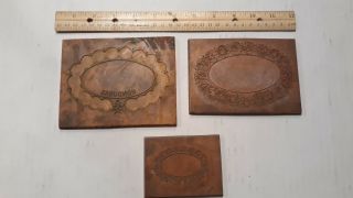 3 Vintage Honduras Cigar Company Logo Copper Printing Engraving Plates