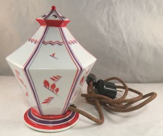 Antique Heubach German Porcelain Art Deco Perfume Lamp Lantern