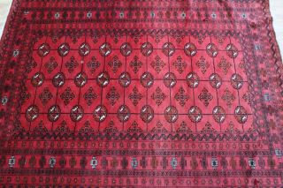 A Handsome Old Handmade Afghan Oriental Wool On Wool Rug (180 X 130 Cm)