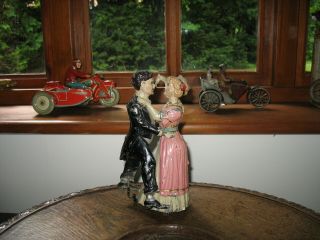 Gunthermann Tango Dancers Delightful Antique Germany Tinplate Wind Up Tin Toy