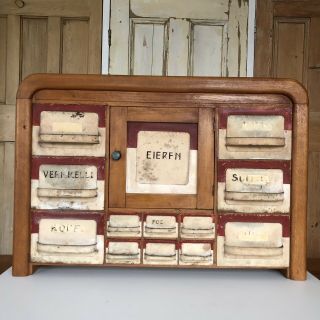 Vintage Kitchen Cupboard Cabinet Spice Drawers European Continental