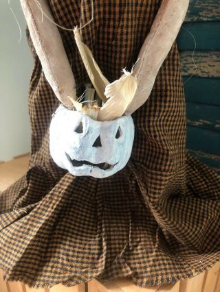 Primitive Halloween Pumpkin Doll Merrit 5