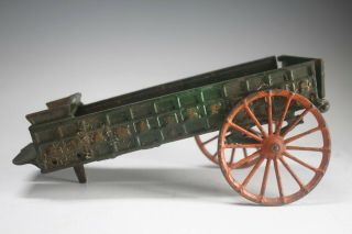 ANTIQUE IVES CAST IRON ADAMS EXPRESS DELIVERY FARM WAGON TOY 2