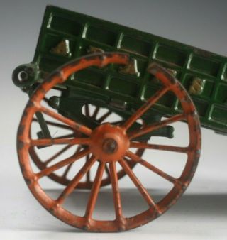 ANTIQUE IVES CAST IRON ADAMS EXPRESS DELIVERY FARM WAGON TOY 3