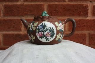 19th Century Chinese Enamelled Yixing Teapot
