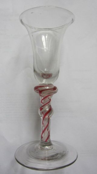Antique Colour Twist Wine Glass - Ca 1770