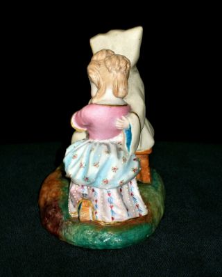 ANTIQUE FRENCH PARIS JEAN GILLE CHILDREN GIRL & BOY PRAYING RARE BISQUE FIGURINE 3