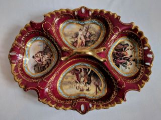 Early 20th Century Austrian Gilded Porcelain Serving Dish