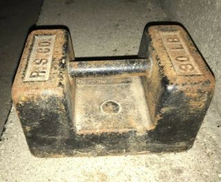 R.  S Co Richardson Scale 30 LB weight Door Stop Antique Vintage Strong Man 6