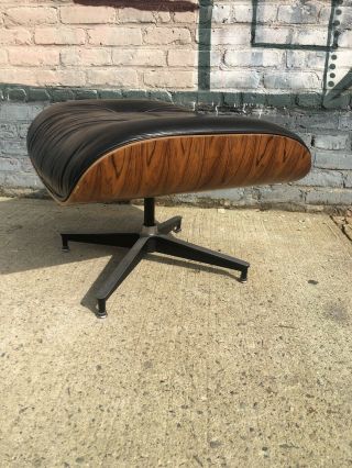 Vintage Signed Herman Miller Eames Rosewood Leather Lounge Chair Ottoman 671 3