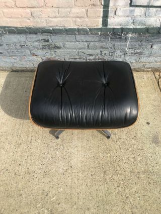 Vintage Signed Herman Miller Eames Rosewood Leather Lounge Chair Ottoman 671 5