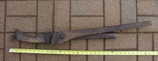 Antique Wooden Handled Barbed Wire Stretching Tool,  Awesome Primitive Farm Tool