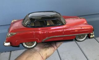 VIntage HUGE 14 Inch 1950s Japan Nomura Tin Friction Toy Cadillac Tin Car 10