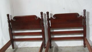 Pair Cherry Twin Vintage Poster Beds 2