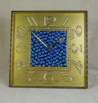 Rare Oversize 1930s Sandoz Swiss Enamel Dial Easel Clock 8 Day 15 Jewel $450,