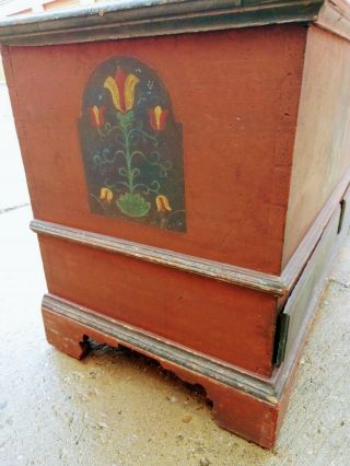 Wonderful 1790 - 1820 PA Decorated Blanket Chest - Best Must Have 3