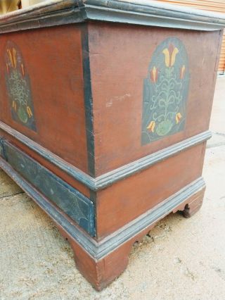 Wonderful 1790 - 1820 PA Decorated Blanket Chest - Best Must Have 4