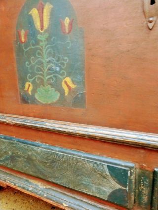 Wonderful 1790 - 1820 PA Decorated Blanket Chest - Best Must Have 7