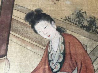 Antique Chinese Watercolor Painting On Silk 11