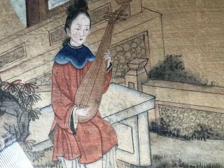 Antique Chinese Watercolor Painting On Silk 4