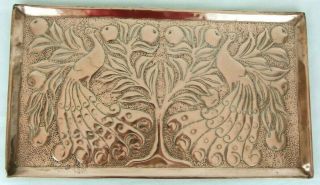 A Arts & Crafts Copper Peacock Tray - Fivemiletown - John Williams 2