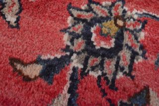 Vintage Classic Persian Floral Design Rug,  6 ' x9 ',  Red/Blue,  All wool pile 7