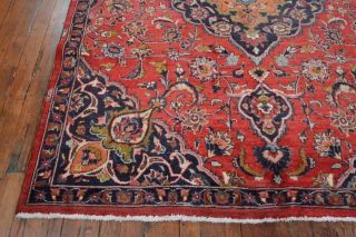Vintage Classic Persian Floral Design Rug,  6 ' x9 ',  Red/Blue,  All wool pile 9