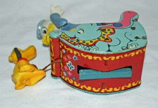 Walt Disney ' s Rocking Chair Donald Duck Tin & Celluloid - 7