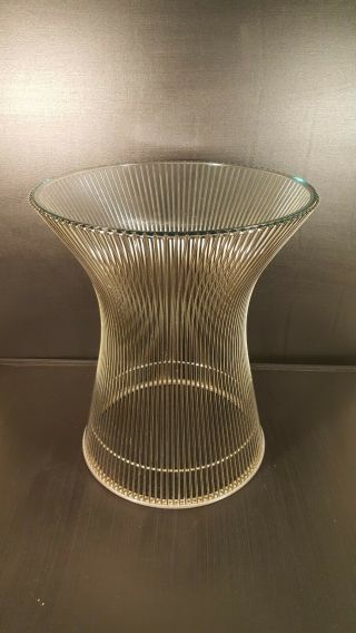 Warren Platner For Knoll Wire & Glass Round Side Table