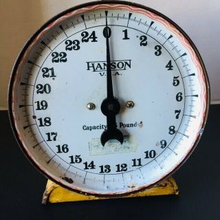 Vintage Antique HANSON Utility Scale 25 lb RUSTIC FARMHOUSE KITCHEN 2