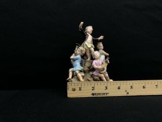 Antique19th Century Meissen Porcelain Figurine Group Of Children Musicians.  N.  R 10