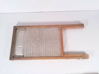 Vintage Magic Circle Hand - E - Washboard 12.  5 X 26 Inches Antique Washboard