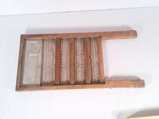 VINTAGE MAGIC CIRCLE HAND - E - WASHBOARD 12.  5 X 26 INCHES ANTIQUE WASHBOARD 4