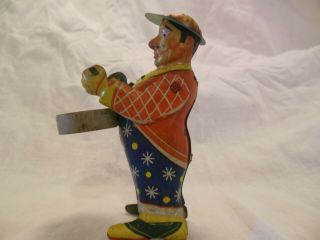 Tin Wind Up Drumming Clown Made In Germany 2