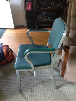 Mid Century Classic Goodform Aluminum Chair In Deep Green Color 1959