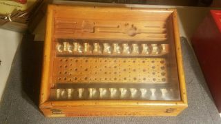 Antique Wood And Glass Display Case Henry Hanson Co.  Worcester Massachusetts 11