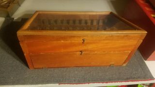 Antique Wood And Glass Display Case Henry Hanson Co.  Worcester Massachusetts 7