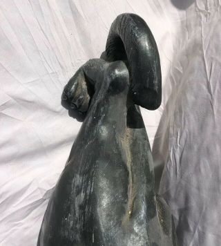 Vintage Mid Century Modern Jewel Eyed Sculpture Figurine Black Panther 4