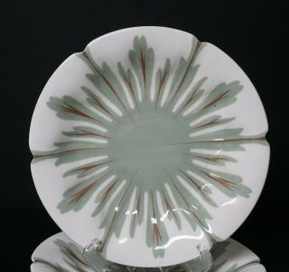 Rare Meissen Porcelain Hentschel Art Nouveau Crocus Two Dessert Plate Plates B