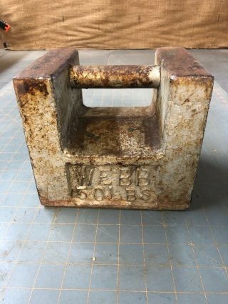 Antique 50 Lbs Pound Webb Standard Scale Weight,  Door Stop Etc.  Very Old
