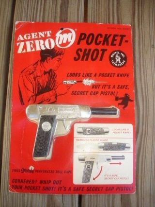 Vintage Mattel Agent Zero M Pocket Shot In Package