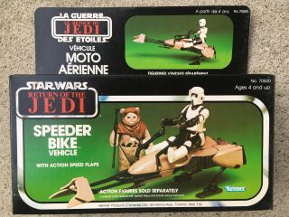 Vintage 1983 Kenner Star Wars Return Of The Jedi Speeder Bike Canadian Toy