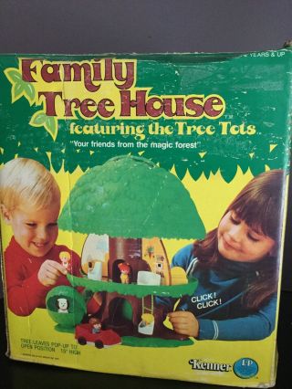 Vtg Kenner Tree Tots Family Tree House 1975 With Box Near Complete