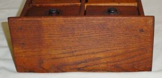 Antique Primitive Wooden Spice Cabinet Box Apothecary Chest 6 Drawers 7