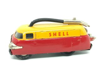 WD40 Vintage Schuco W.  Germany Shell Radiant 5601 Charging van Plane Car 1950 2