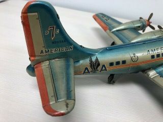 Line Mar Plane Japan Tin – American Airlines “Flagship Allison” - Vintage 1950s 5