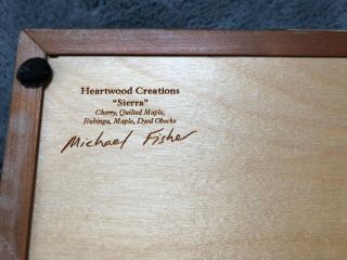 HEARTWOOD CREATIONS Michael Fisher JEWELRY WOOD BOX Cascade I Sierra 9