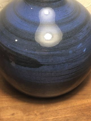 Jane & Gordon Martz Marshall Studios Dark Blue Black Ceramic Table Lamps 3
