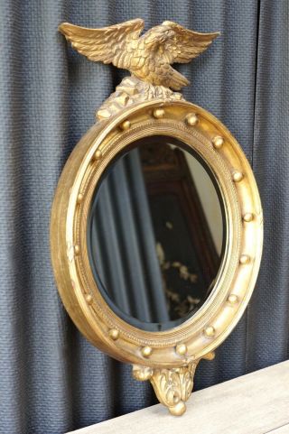 Antique Vintage Mirror Federal Eagle Regency Style Mirror 8